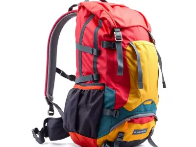 Vibrant Expedition Backpack model pack Low-poly 3D model