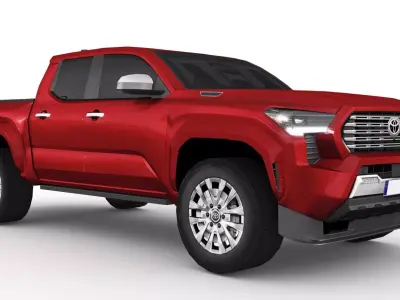 Toyota Tacoma 2024 Low-poly 3D model from CGTrader