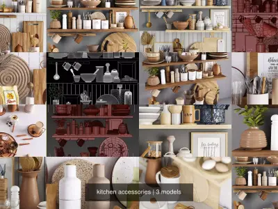 kitchen accessories 3D Model Collection