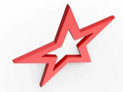 Red Star Low-poly 3D model