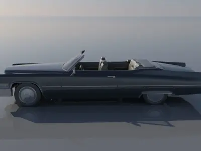 Cadillac Deville Convertible 1970 3D print model