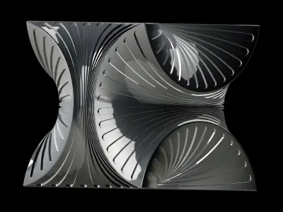 cubiczag gold sculpture 3D print model