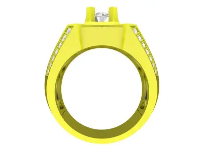 A7672 Luxury Korean Style Diamond Men Ring 3D print model