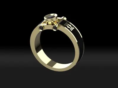 enamel man ring Free 3D print model