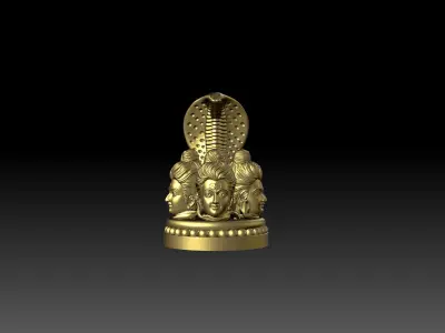 Lord Shiva Face Car Decoration 3D print model