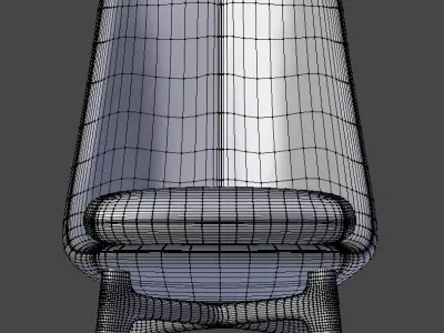 Armchair lounge chair with wooden legs 3D model