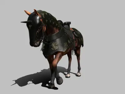 War Horse Low-poly 3D model purchase
