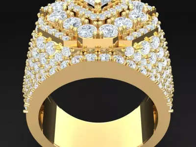 Luxury Men Rings Designs 4MR080 3D print model