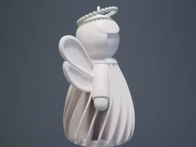 Angel Christmas tree decoration glowing 3D print model