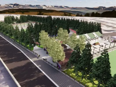 Open sports and entertainment complex 3D model