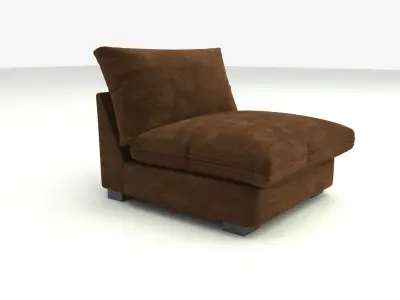 modern  elegant brown sectional sofa Free 3D model