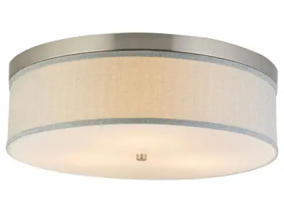 Broyles 3 - Light Simple Drum Flush Mount Free 3D model