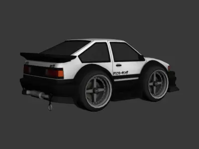 cartoon car vehicle 3d game ready model Low-poly 3D model-001 Low-poly 3D model