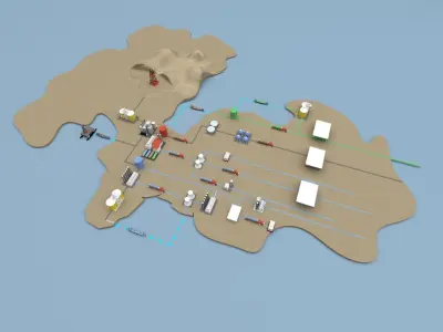 Oil map 3D model