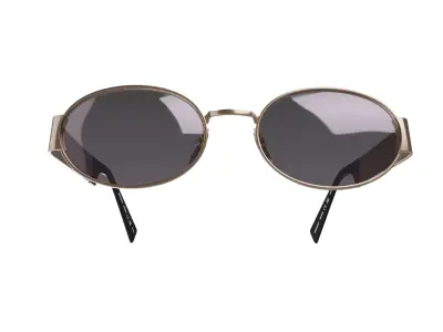 Moschino Oval Sunglasses Low-poly 3D model