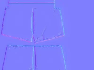 Boho Shorts PBR 4k Low-poly 3D model