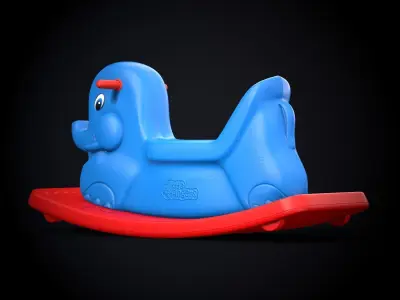 Little fingers Kids Elephant Rocker 3D model