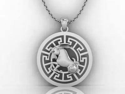 Aries Pendant 3D print model