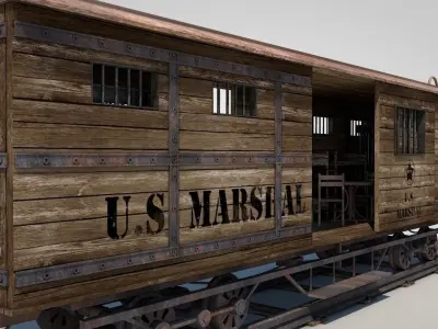 Wild West Prisoner Car 3D model