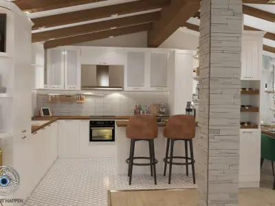 Family One-Floor House Visualization in 3Dmax by Nazar Decor 3D model