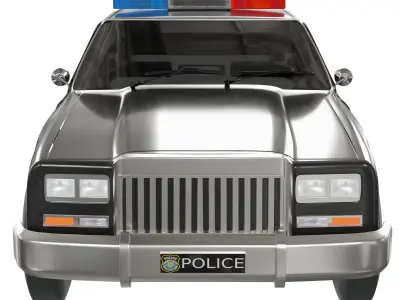 Police car 3D model - Textured and UV Mapped