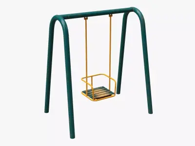 Playground metal swing 01 3D model