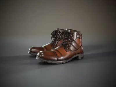 Bugatti Ankle Boots Low-poly 3D model
