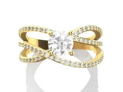 Solitaire Engagement Ring  3D print model