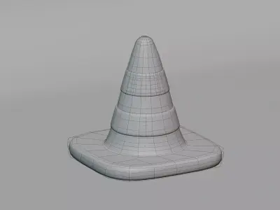 Traffic Cone Low-poly 3D model