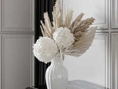 Flower Set01 - Hydrangea collection 9 in 1 3D model