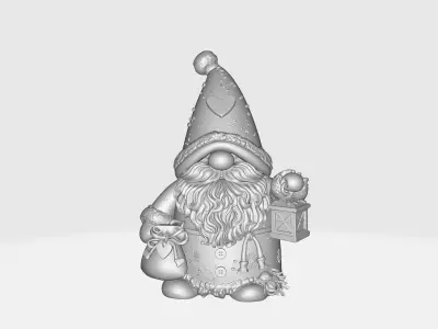 Valentine Gnome Decor Love Heart Santa Gnome  3D print model