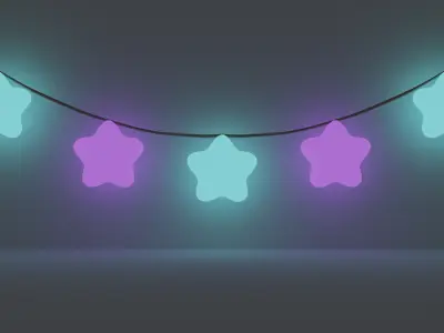 star garland Low-poly 3D model
