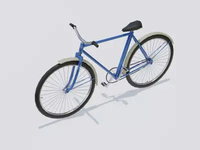 Bicycle Low-poly 3D model Low-poly