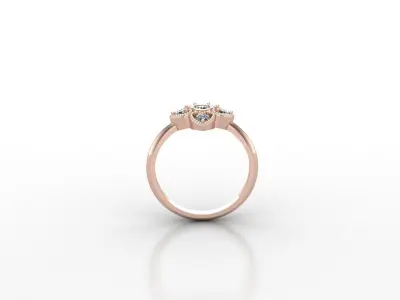 Solitaire Ring Version 1 SR28 3D model