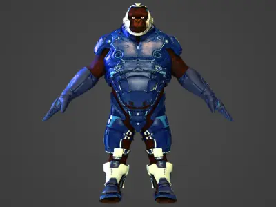 Gorilla  Sci-Fi Futuristic Marine Soldier Ape 3D model