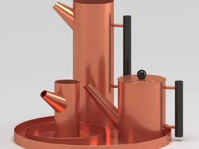 Kaikado Tea Set 3D model