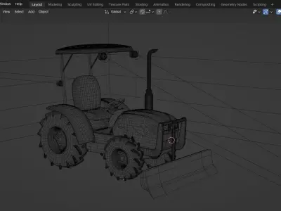 tractor 3D model