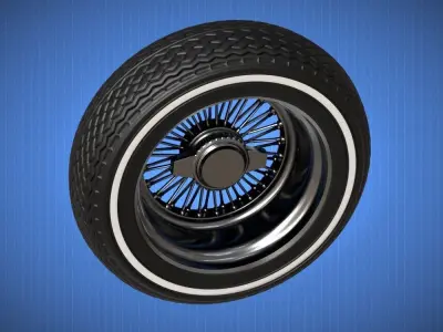 VINTAGE WHEEL 3D print model