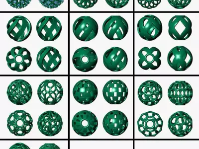 spherical beads 3D print model get