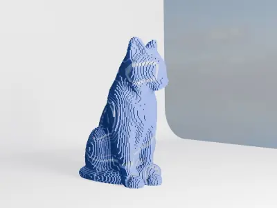 Low Poly Cat polygonal Low-poly 3D model Low-poly 3D model