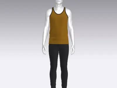 Sport Suit Low-poly 3D model