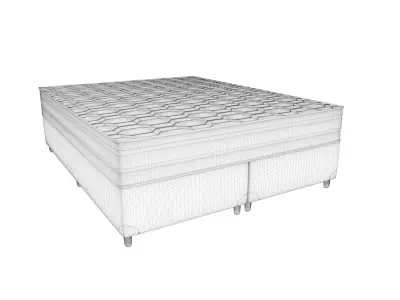 Mattress queen size set 3D model