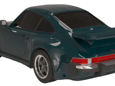 porsche carrera 911 turbo 1980 Low-poly 3D model