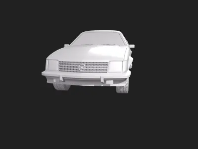 Opel Monza coupe 1980 and 1981 Render Ready 3D Model Low-poly 3D model