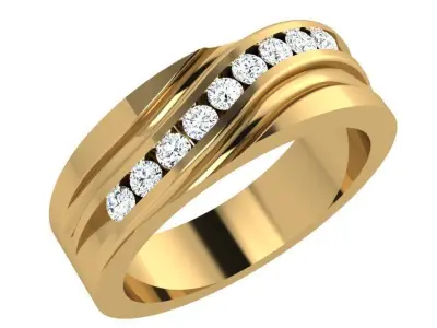 Channel Setting Band Ring 3831 3D print model