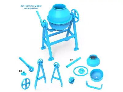 Cement Mixer 3D print model