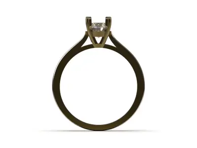 Bridal solitaire STL 3D 3DM wedding ring model sr0105 3D print model