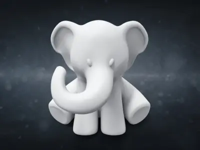 Elephant souvenir model 3D print model