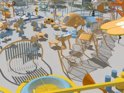 Amusement Park Equipment 3D model
