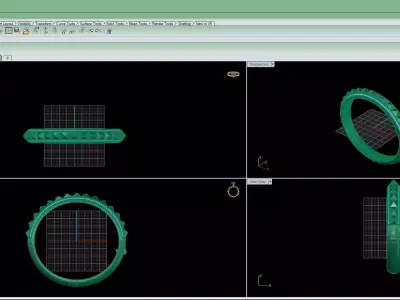 Pyramid bangle bracelet 3D print model